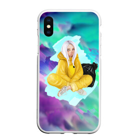 Чехол для iPhone XS Max матовый с принтом BILLIE EILISH , Силикон | Область печати: задняя сторона чехла, без боковых панелей | bad guy | billie | eilish | ocean eyes | айлиш | билли | девушка | певица | эйлиш