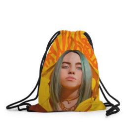 Рюкзак-мешок 3D с принтом BILLIE EILISH , 100% полиэстер | плотность ткани — 200 г/м2, размер — 35 х 45 см; лямки — толстые шнурки, застежка на шнуровке, без карманов и подкладки | bad guy | billie | eilish | ocean eyes | айлиш | билли | девушка | певица | эйлиш