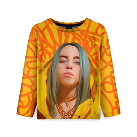 Детский лонгслив 3D с принтом BILLIE EILISH , 100% полиэстер | длинные рукава, круглый вырез горловины, полуприлегающий силуэт
 | bad guy | billie | eilish | ocean eyes | айлиш | билли | девушка | певица | эйлиш