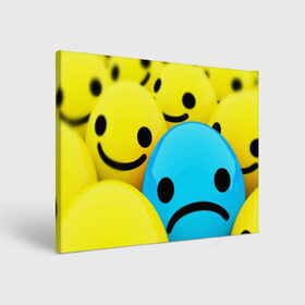 Холст прямоугольный с принтом СМАЙЛИКИ , 100% ПВХ |  | emoji | настроение | позитив | смайлики | смайлы | стикеры | текстура смайл | улыбки | фон смайл | эмодзи