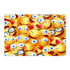 Магнитный плакат 3Х2 с принтом emoji , Полимерный материал с магнитным слоем | 6 деталей размером 9*9 см | emoji | настроение | позитив | смайлики | смайлы | стикеры | текстура смайл | улыбки | фон смайл | эмодзи