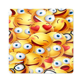 Магнит виниловый Квадрат с принтом emoji , полимерный материал с магнитным слоем | размер 9*9 см, закругленные углы | Тематика изображения на принте: emoji | настроение | позитив | смайлики | смайлы | стикеры | текстура смайл | улыбки | фон смайл | эмодзи