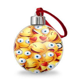 Ёлочный шар с принтом emoji , Пластик | Диаметр: 77 мм | Тематика изображения на принте: emoji | настроение | позитив | смайлики | смайлы | стикеры | текстура смайл | улыбки | фон смайл | эмодзи