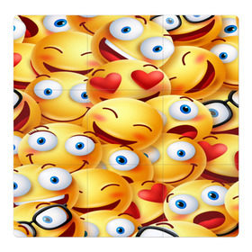 Магнитный плакат 3Х3 с принтом emoji , Полимерный материал с магнитным слоем | 9 деталей размером 9*9 см | emoji | настроение | позитив | смайлики | смайлы | стикеры | текстура смайл | улыбки | фон смайл | эмодзи