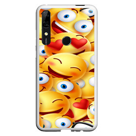 Чехол для Honor P Smart Z с принтом emoji , Силикон | Область печати: задняя сторона чехла, без боковых панелей | emoji | настроение | позитив | смайлики | смайлы | стикеры | текстура смайл | улыбки | фон смайл | эмодзи