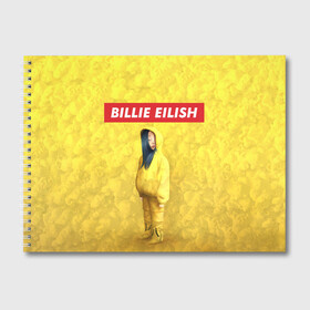 Альбом для рисования с принтом BILLIE EILISH Yellow , 100% бумага
 | матовая бумага, плотность 200 мг. | Тематика изображения на принте: 