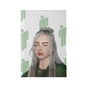 Обложка для паспорта матовая кожа с принтом BILLIE EILISH , натуральная матовая кожа | размер 19,3 х 13,7 см; прозрачные пластиковые крепления | bad guy | billie | eilish | ocean eyes | айлиш | билли | девушка | певица | эйлиш