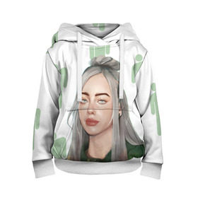 Детская толстовка 3D с принтом BILLIE EILISH , 100% полиэстер | двухслойный капюшон со шнурком для регулировки, мягкие манжеты на рукавах и по низу толстовки, спереди карман-кенгуру с мягким внутренним слоем | bad guy | billie | eilish | ocean eyes | айлиш | билли | девушка | певица | эйлиш