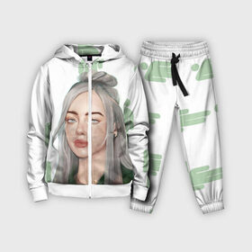 Детский костюм 3D с принтом BILLIE EILISH ,  |  | bad guy | billie | eilish | ocean eyes | айлиш | билли | девушка | певица | эйлиш