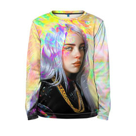 Детский лонгслив 3D с принтом BILLIE EILISH , 100% полиэстер | длинные рукава, круглый вырез горловины, полуприлегающий силуэт
 | bad guy | billie | eilish | ocean eyes | айлиш | билли | девушка | певица | эйлиш