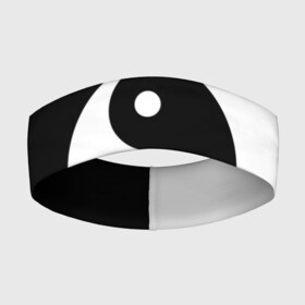 Повязка на голову 3D с принтом Инь   янь (1) ,  |  | Тематика изображения на принте: black | signs | white. | ying   yang | белый | знаки | инь   янь | чёрный