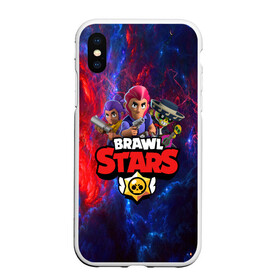 Чехол для iPhone XS Max матовый с принтом BRAWL STARS , Силикон | Область печати: задняя сторона чехла, без боковых панелей | brawl stars | bull | colt | crow | leon | stars | берли | бо | брок | ворон | джесси | динамайк | дэррил | кольт | леон | мортис | нита | пайпер | пенни | поко | пэм | рикошет | спайк | фрэнк | шелли | эль примо