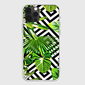 Чехол для iPhone 12 Pro Max с принтом TROPIC TEXTURE , Силикон |  | bright | colorful | neon | retro | vintage | винтаж | неон | неоновые | пальмы | ретро | ретро неон | тропики | тропические листья