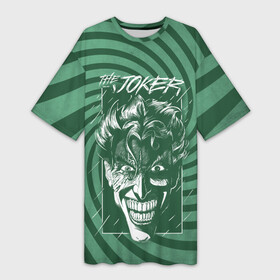 Платье-футболка 3D с принтом The Joker ,  |  | batman | dc | dc джокер | detective comics | harley | joker | shtatjoker | the joker | бетмен | джокер | злодей | харли