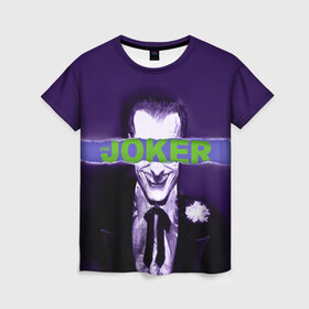 Женская футболка 3D с принтом Джокер , 100% полиэфир ( синтетическое хлопкоподобное полотно) | прямой крой, круглый вырез горловины, длина до линии бедер | batman | dc | dc джокер | detective comics | harley | joker | shtatjoker | the joker | бетмен | джокер | злодей | харли