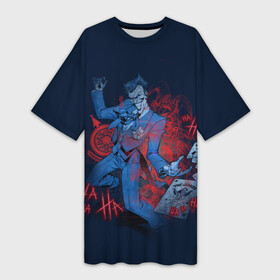 Платье-футболка 3D с принтом Joker player ,  |  | batman | dc | dc джокер | detective comics | harley | joker | shtatjoker | the joker | бетмен | джокер | злодей | харли