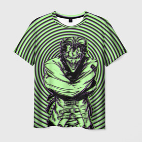 Мужская футболка 3D с принтом Joker in a straitjacket , 100% полиэфир | прямой крой, круглый вырез горловины, длина до линии бедер | batman | dc | dc джокер | detective comics | harley | joker | shtatjoker | the joker | бетмен | джокер | злодей | харли