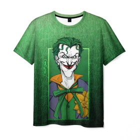 Мужская футболка 3D с принтом Джокер , 100% полиэфир | прямой крой, круглый вырез горловины, длина до линии бедер | batman | dc | dc джокер | detective comics | harley | joker | shtatjoker | the joker | бетмен | джокер | злодей | харли