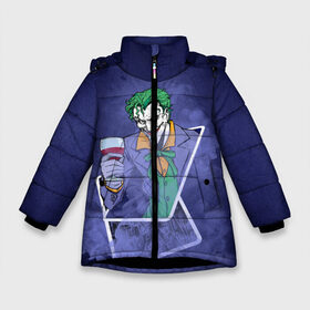 Зимняя куртка для девочек 3D с принтом Joker from cards , ткань верха — 100% полиэстер; подклад — 100% полиэстер, утеплитель — 100% полиэстер. | длина ниже бедра, удлиненная спинка, воротник стойка и отстегивающийся капюшон. Есть боковые карманы с листочкой на кнопках, утяжки по низу изделия и внутренний карман на молнии. 

Предусмотрены светоотражающий принт на спинке, радужный светоотражающий элемент на пуллере молнии и на резинке для утяжки. | batman | dc | dc джокер | detective comics | harley | joker | shtatjoker | the joker | бетмен | джокер | злодей | харли