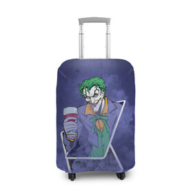 Чехол для чемодана 3D с принтом Joker from cards , 86% полиэфир, 14% спандекс | двустороннее нанесение принта, прорези для ручек и колес | batman | dc | dc джокер | detective comics | harley | joker | shtatjoker | the joker | бетмен | джокер | злодей | харли