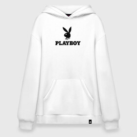 Худи SuperOversize хлопок с принтом Playboy , 70% хлопок, 30% полиэстер, мягкий начес внутри | карман-кенгуру, эластичная резинка на манжетах и по нижней кромке, двухслойный капюшон
 | brazzers | cекс | merch | new sensations | playboy | private | tushy | бразерс | мерч | плейбой