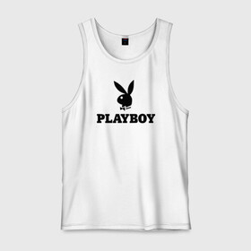 Мужская майка хлопок с принтом Playboy , 100% хлопок |  | brazzers | cекс | merch | new sensations | playboy | private | tushy | бразерс | мерч | плейбой