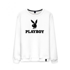 Мужской свитшот хлопок с принтом Playboy , 100% хлопок |  | brazzers | cекс | merch | new sensations | playboy | private | tushy | бразерс | мерч | плейбой