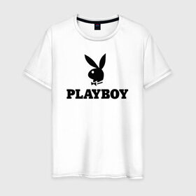 Мужская футболка хлопок с принтом Playboy , 100% хлопок | прямой крой, круглый вырез горловины, длина до линии бедер, слегка спущенное плечо. | brazzers | cекс | merch | new sensations | playboy | private | tushy | бразерс | мерч | плейбой