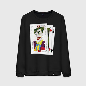 Мужской свитшот хлопок с принтом  Joker cards , 100% хлопок |  | batman | dc | dc джокер | detective comics | harley | joker | shtatjoker | the joker | бетмен | джокер | злодей | харли