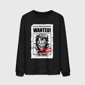 Мужской свитшот хлопок с принтом Wanted , 100% хлопок |  | batman | dc | dc джокер | detective comics | harley | joker | shtatjoker | the joker | бетмен | джокер | злодей | харли