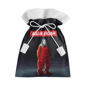 Подарочный 3D мешок с принтом BILLIE EILISH , 100% полиэстер | Размер: 29*39 см | Тематика изображения на принте: bad guy | billie | eilish | ocean eyes | айлиш | билли | девушка | певица | эйлиш