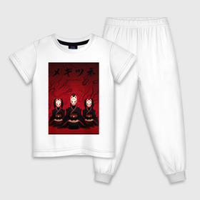 Детская пижама хлопок с принтом Babymetal art , 100% хлопок |  брюки и футболка прямого кроя, без карманов, на брюках мягкая резинка на поясе и по низу штанин
 | heavy | japan | kawaii | metal | music | rock | кавай | метал | музыка | рок | хэви | япония