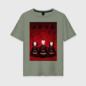 Женская футболка хлопок Oversize с принтом Babymetal art , 100% хлопок | свободный крой, круглый ворот, спущенный рукав, длина до линии бедер
 | heavy | japan | kawaii | metal | music | rock | кавай | метал | музыка | рок | хэви | япония