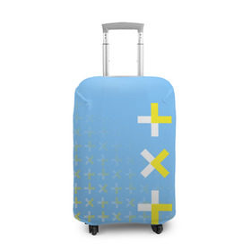 Чехол для чемодана 3D с принтом TXT , 86% полиэфир, 14% спандекс | двустороннее нанесение принта, прорези для ручек и колес | beomgyu | huening kai | k pop | soobin | taehyun | tomorrow x together | txt | yeonjun | к поп