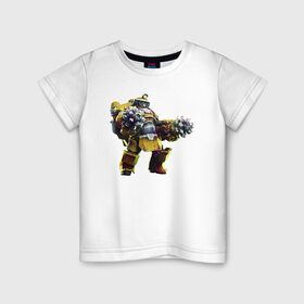 Детская футболка хлопок с принтом Deep Rock Galactic , 100% хлопок | круглый вырез горловины, полуприлегающий силуэт, длина до линии бедер | deep rock galactic dwarf гном