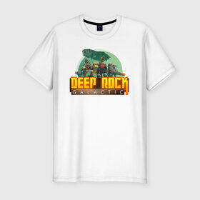 Мужская футболка премиум с принтом Deep Rock Galactic , 92% хлопок, 8% лайкра | приталенный силуэт, круглый вырез ворота, длина до линии бедра, короткий рукав | deep rock galactic dwarf гном