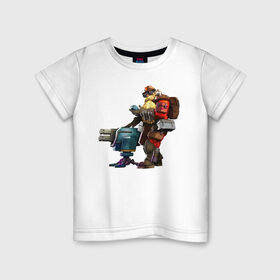 Детская футболка хлопок с принтом Deep Rock Galactic , 100% хлопок | круглый вырез горловины, полуприлегающий силуэт, длина до линии бедер | deep rock galactic dwarf гном