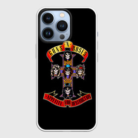 Чехол для iPhone 13 Pro с принтом Guns n roses + Спина ,  |  | axl rose | geffen records | gnr | guns | rock | roses | slash | гансы | пистолеты | розы | рок | слеш | эксл роуз