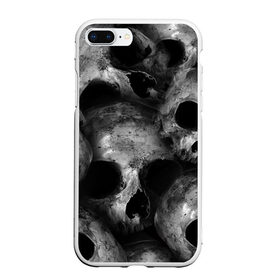 Чехол для iPhone 7Plus/8 Plus матовый с принтом Черепа , Силикон | Область печати: задняя сторона чехла, без боковых панелей | Тематика изображения на принте: skull | гот | готика | кости | костлявые | костлявый | неживое | неживой | неживые | нежить | скелет | скелетон | скелетоны | скелеты | череп | черепа | черепки | черепком | черепок | черепом | черепы