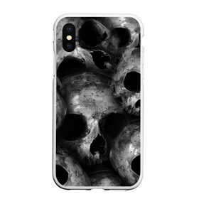 Чехол для iPhone XS Max матовый с принтом Черепа , Силикон | Область печати: задняя сторона чехла, без боковых панелей | Тематика изображения на принте: skull | гот | готика | кости | костлявые | костлявый | неживое | неживой | неживые | нежить | скелет | скелетон | скелетоны | скелеты | череп | черепа | черепки | черепком | черепок | черепом | черепы