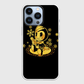 Чехол для iPhone 13 Pro с принтом Bendy And The Ink Machine ,  |  | bendy | bendy and the ink machine | бенди | бени | бенни | детская | детям | игра | капли | компьютерная игра | краска | машина | новый год | подтеки | розовая | снежинки | ужастик