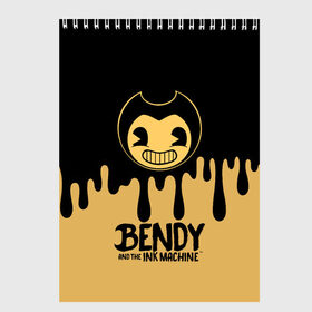 Скетчбук с принтом Bendy And The Ink Machine , 100% бумага
 | 48 листов, плотность листов — 100 г/м2, плотность картонной обложки — 250 г/м2. Листы скреплены сверху удобной пружинной спиралью | bendy | bendy and the ink machine | бенди | бени | бенни | детская | детям | игра | капли | компьютерная игра | краска | машина | подтеки | розовая | ужастик