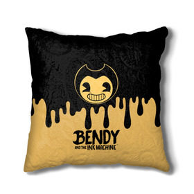 Подушка 3D с принтом Bendy And The Ink Machine , наволочка – 100% полиэстер, наполнитель – холлофайбер (легкий наполнитель, не вызывает аллергию). | состоит из подушки и наволочки. Наволочка на молнии, легко снимается для стирки | bendy | bendy and the ink machine | бенди | бени | бенни | детская | детям | игра | капли | компьютерная игра | краска | машина | подтеки | розовая | ужастик