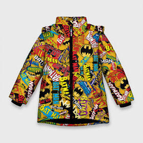 Зимняя куртка для девочек 3D с принтом Batman logos , ткань верха — 100% полиэстер; подклад — 100% полиэстер, утеплитель — 100% полиэстер. | длина ниже бедра, удлиненная спинка, воротник стойка и отстегивающийся капюшон. Есть боковые карманы с листочкой на кнопках, утяжки по низу изделия и внутренний карман на молнии. 

Предусмотрены светоотражающий принт на спинке, радужный светоотражающий элемент на пуллере молнии и на резинке для утяжки. | bat man | batman | batman comics | caped crusader | dark knight | shtatbat | бетмен | брюс уэйн | бэт мен | бэтмен | тёмный рыцарь