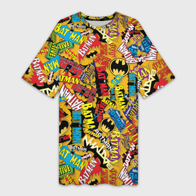 Платье-футболка 3D с принтом Batman logos ,  |  | bat man | batman | batman comics | caped crusader | dark knight | shtatbat | бетмен | брюс уэйн | бэт мен | бэтмен | тёмный рыцарь