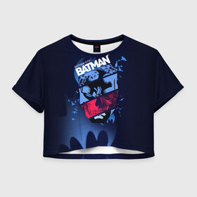 Женская футболка Crop-top 3D с принтом Gotham City Batman , 100% полиэстер | круглая горловина, длина футболки до линии талии, рукава с отворотами | bat man | batman | batman comics | caped crusader | dark knight | shtatbat | бетмен | брюс уэйн | бэт мен | бэтмен | тёмный рыцарь