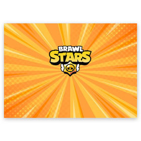 Поздравительная открытка с принтом Brawl Stars , 100% бумага | плотность бумаги 280 г/м2, матовая, на обратной стороне линовка и место для марки
 | brawl | bs | clash line | fails | funny | leon | moments | stars | supercell | tick | бой | босс | бравл | броубол | бс | драка | звезд | осада | поззи | сейф | старс | цель