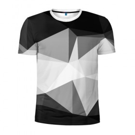 Мужская футболка 3D спортивная с принтом GRAY&BLACK , 100% полиэстер с улучшенными характеристиками | приталенный силуэт, круглая горловина, широкие плечи, сужается к линии бедра | Тематика изображения на принте: 