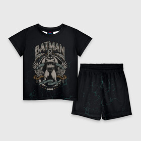 Детский костюм с шортами 3D с принтом Batman ,  |  | Тематика изображения на принте: bat man | batman | batman comics | caped crusader | comics | dark knight | shtatbat | бетмен | брюс уэйн | бэт мен | бэтмен | тёмный рыцарь