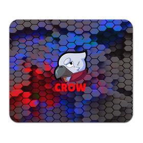 Коврик для мышки прямоугольный с принтом Brawl Stars CROW , натуральный каучук | размер 230 х 185 мм; запечатка лицевой стороны | android | brawl stars | crow | games | leon | mobile game | stars | ворон | игры | леон | мобильные игры